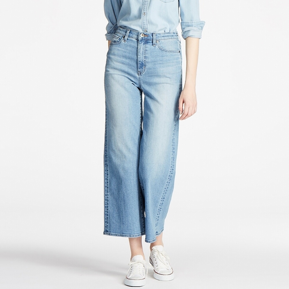 UNIQLO WOMEN HIGH RISE WIDE FIT JEANS